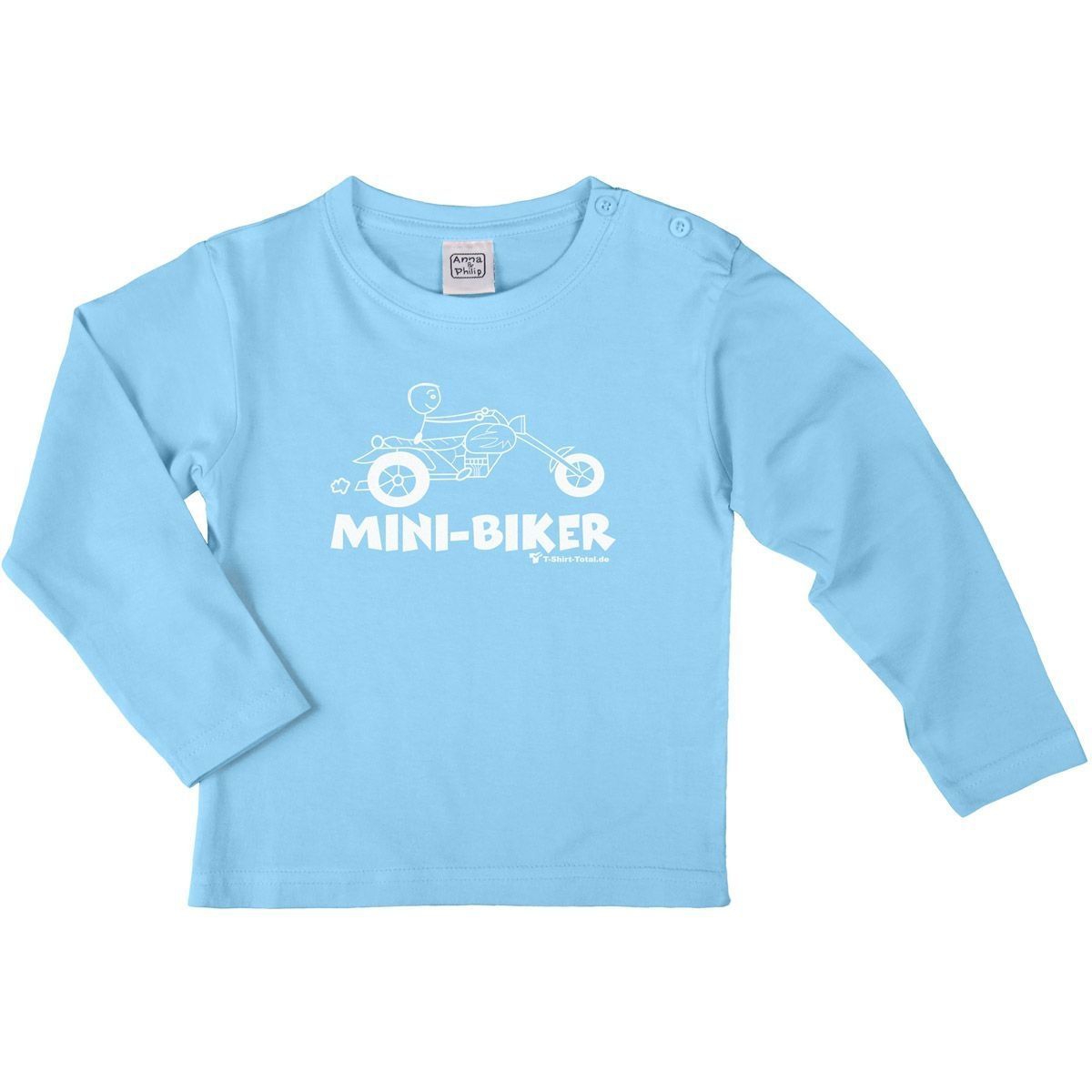 Mini Biker Kinder Langarm Shirt hellblau 134 / 140