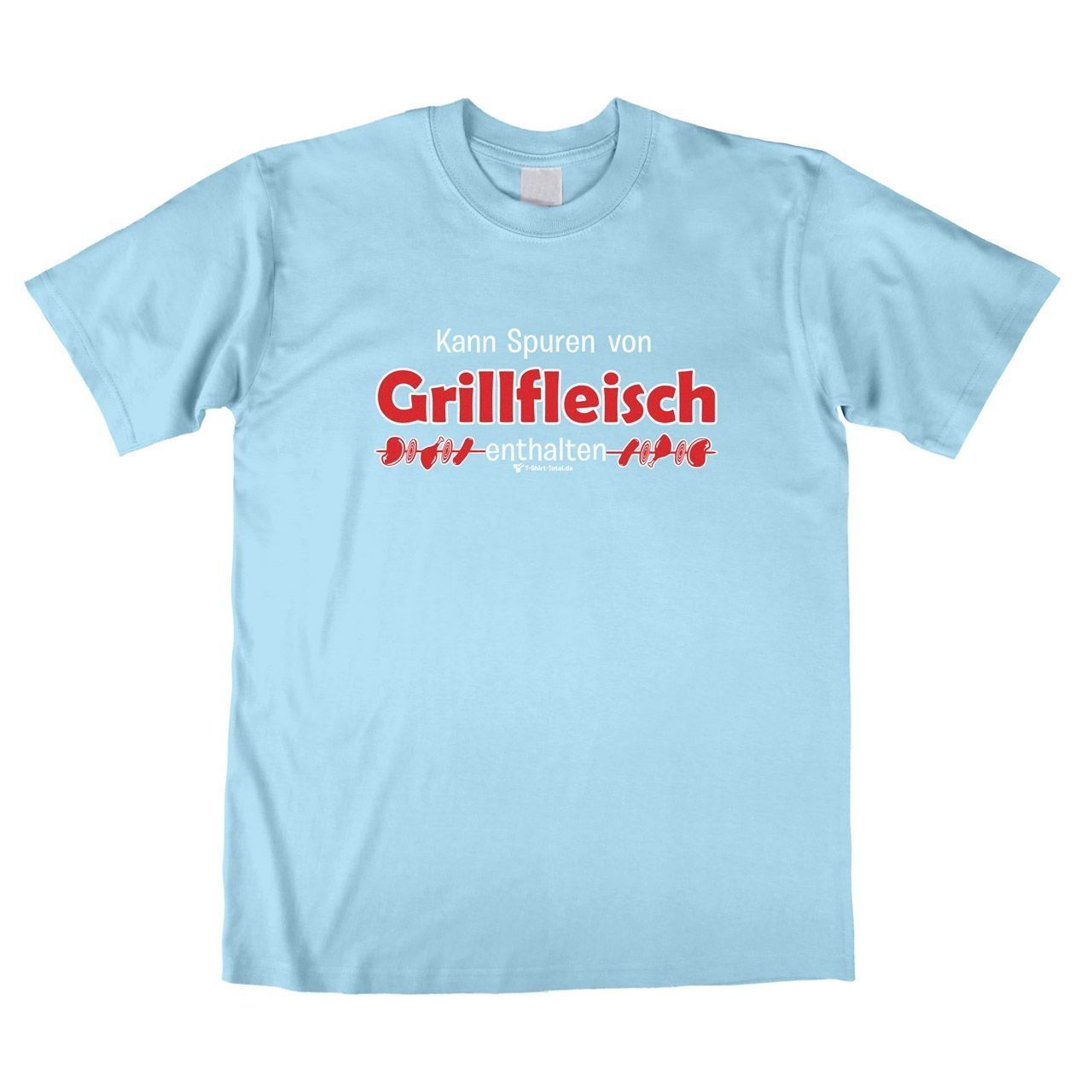 Spuren von Grillfleisch Unisex T-Shirt hellblau Extra Large
