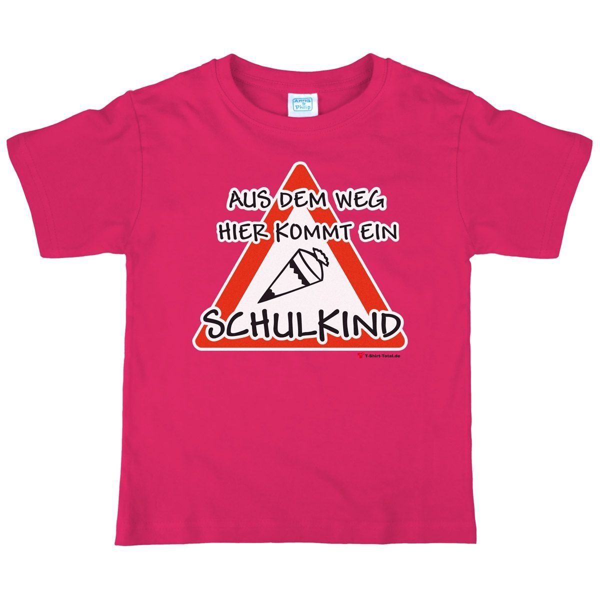 Kommt ein Schulkind Kinder T-Shirt pink 122 / 128