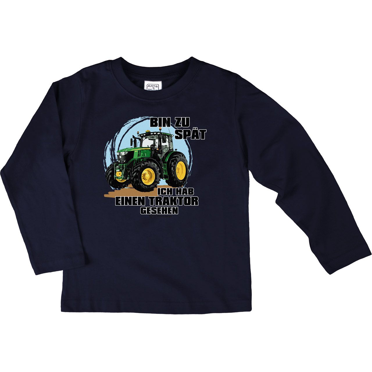 Traktor gesehen Kinder Langarm Shirt navy 110 / 116