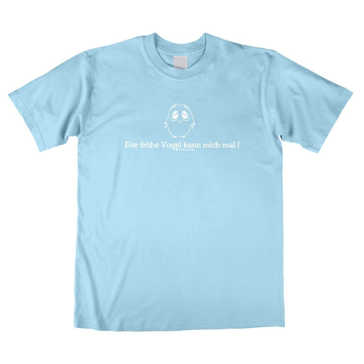 Der frühe Vogel Unisex T-Shirt hellblau Large