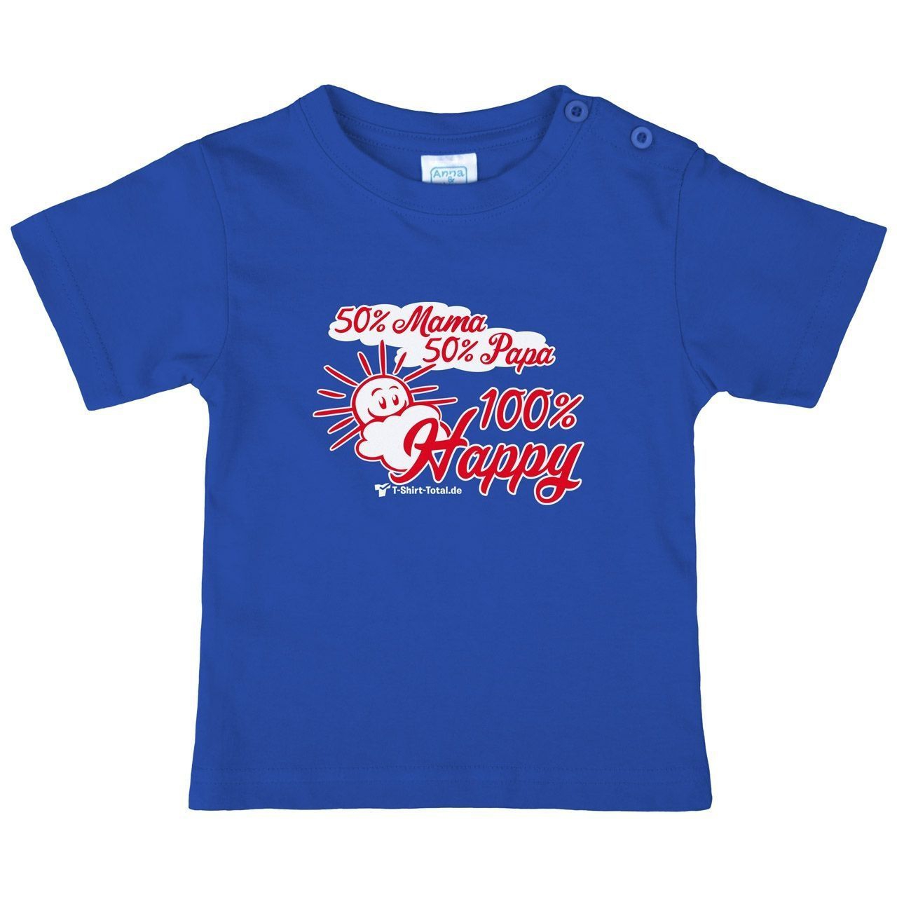 100 Prozent Happy Kinder T-Shirt royal 56 / 62