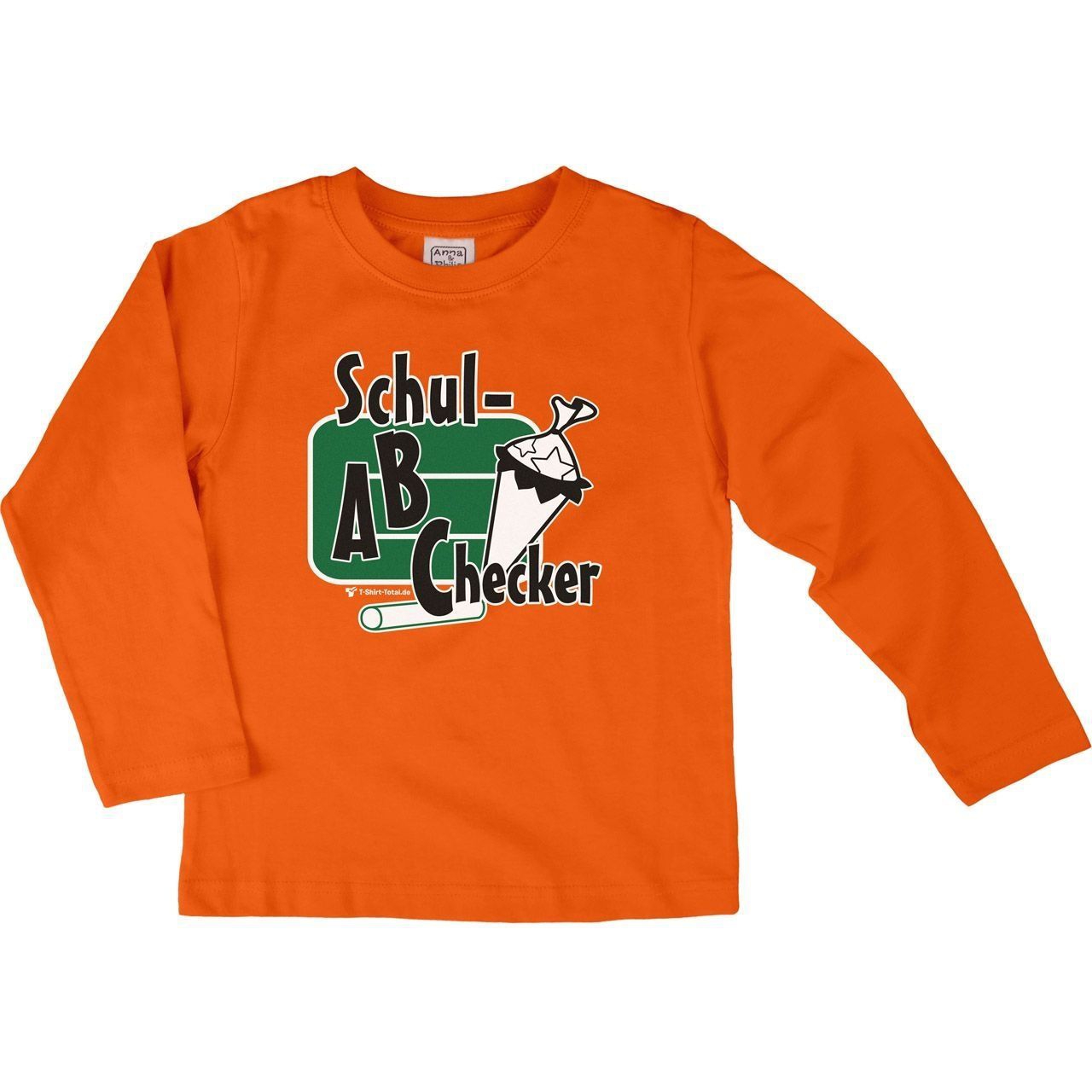 Schul ABChecker Kinder Langarm Shirt orange 122 / 128