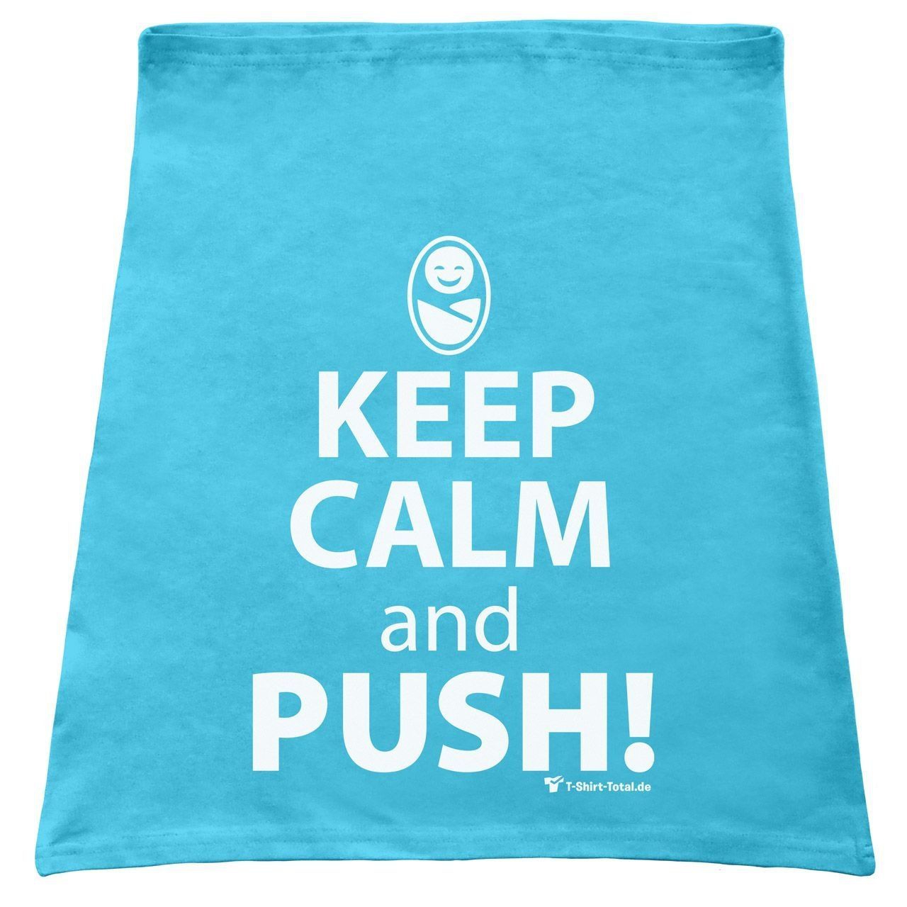 Keep calm and push Bauchband türkis