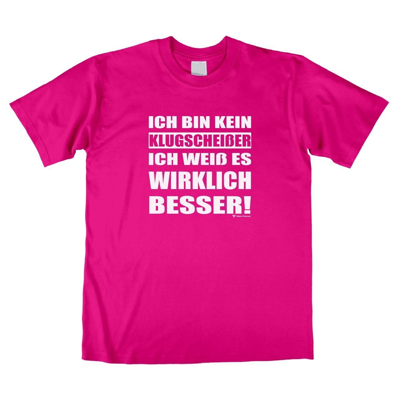 Klugscheißer Unisex T-Shirt pink Large