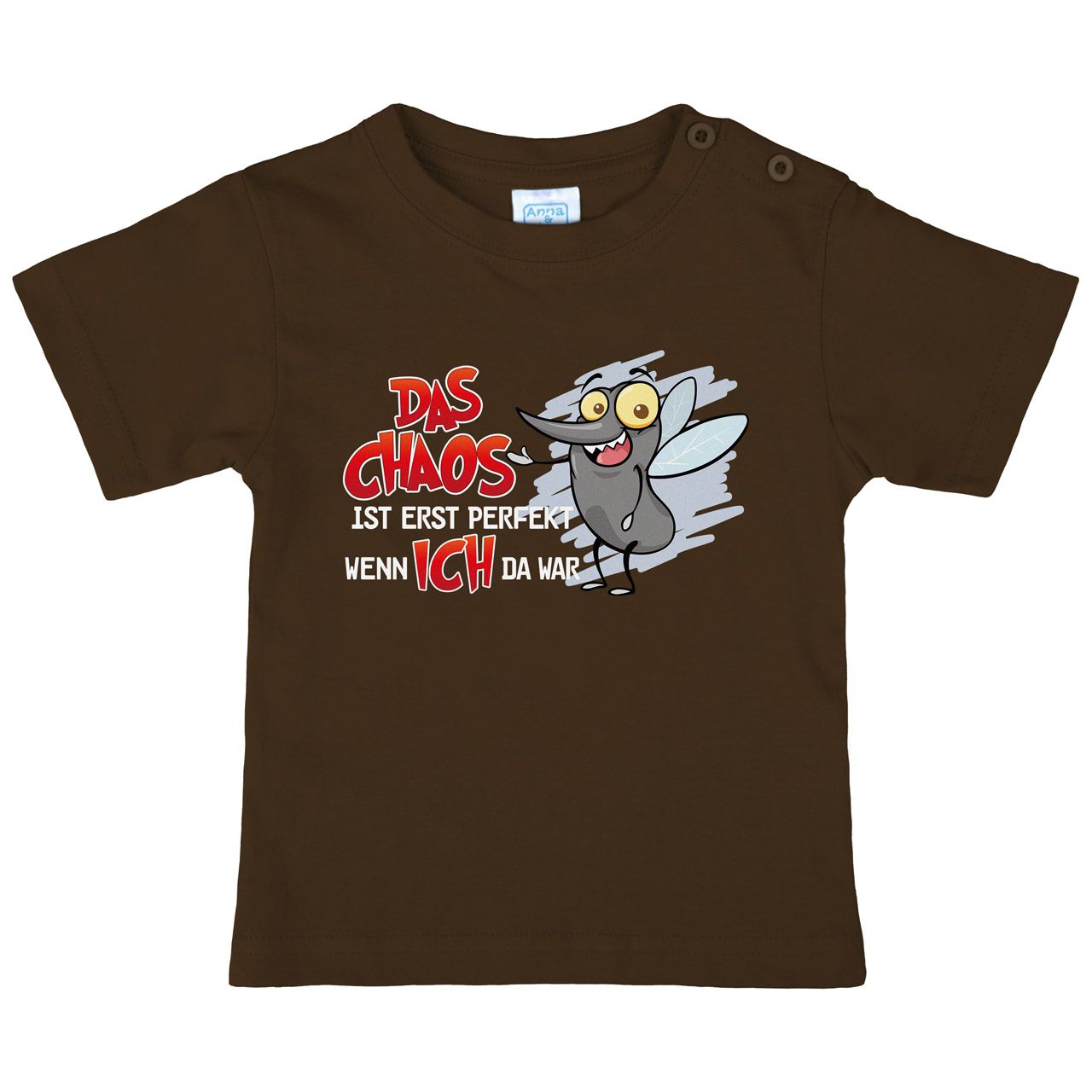 Das Chaos ist perfekt Kinder T-Shirt braun 80 / 86