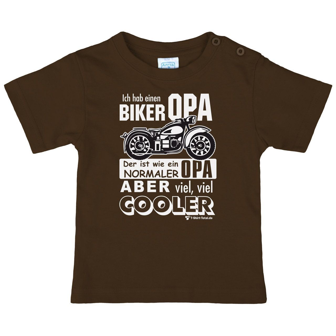 Biker Opa Kinder T-Shirt braun 104