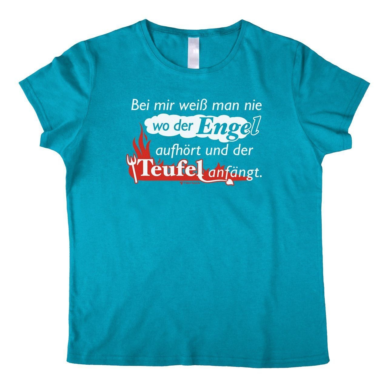 Engel Teufel Woman T-Shirt türkis 2-Extra Large