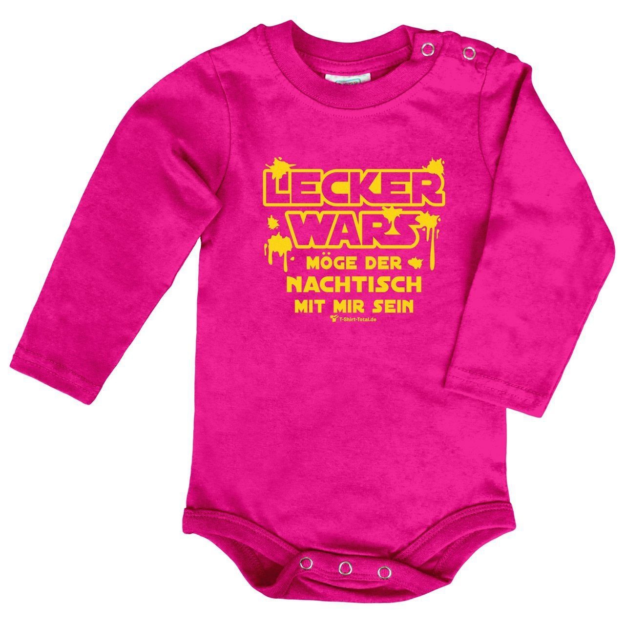Lecker wars Baby Body Langarm pink 68 / 74