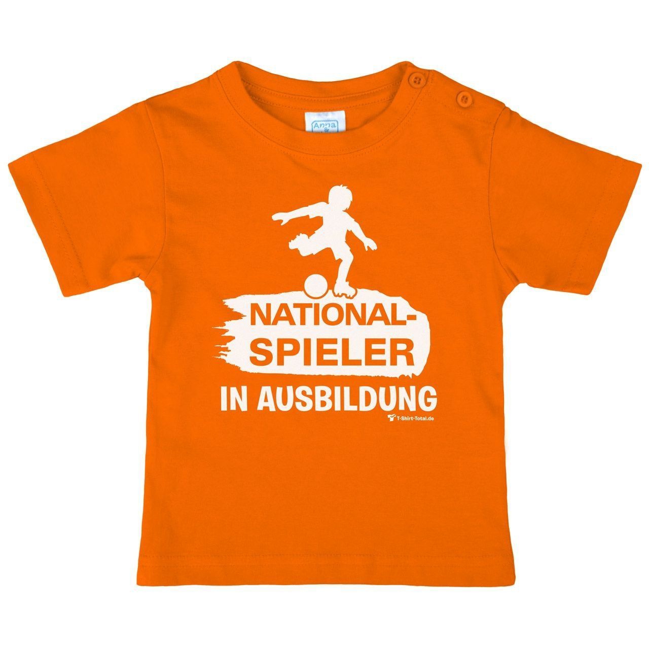 Nationalspieler in Ausbildung Kinder T-Shirt orange 134 / 140