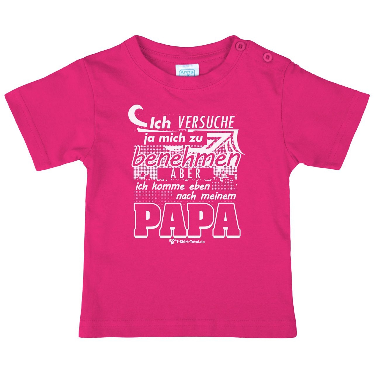 Komme nach Papa Kinder T-Shirt pink 92