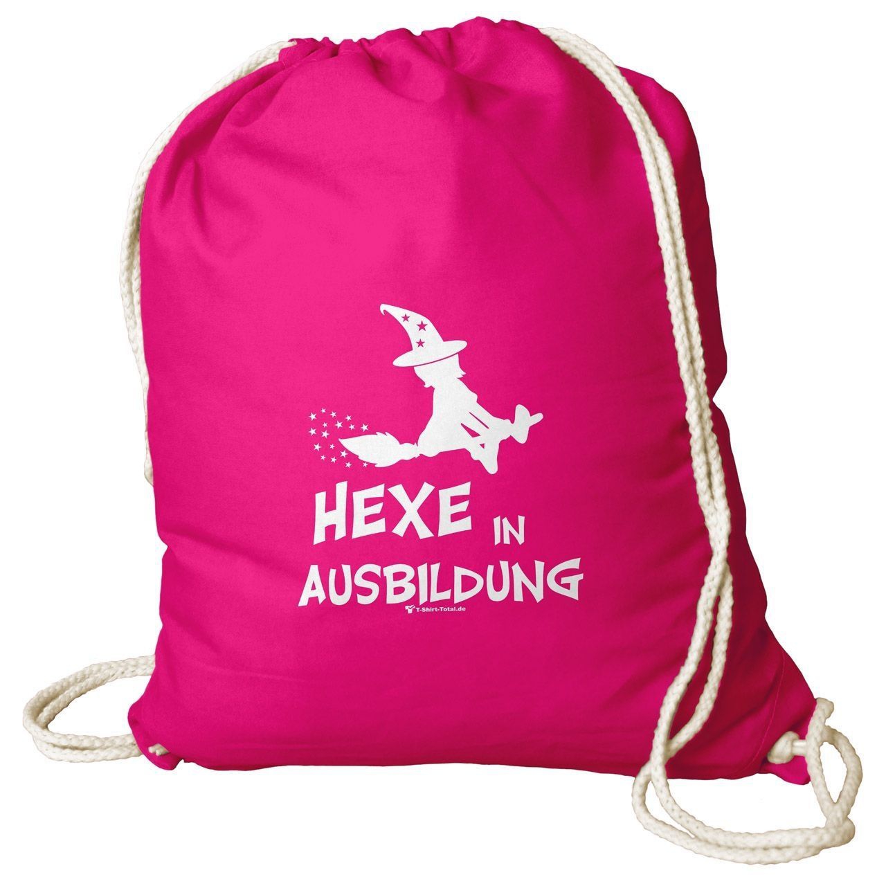 Hexe in Ausbildung Rucksack Beutel pink