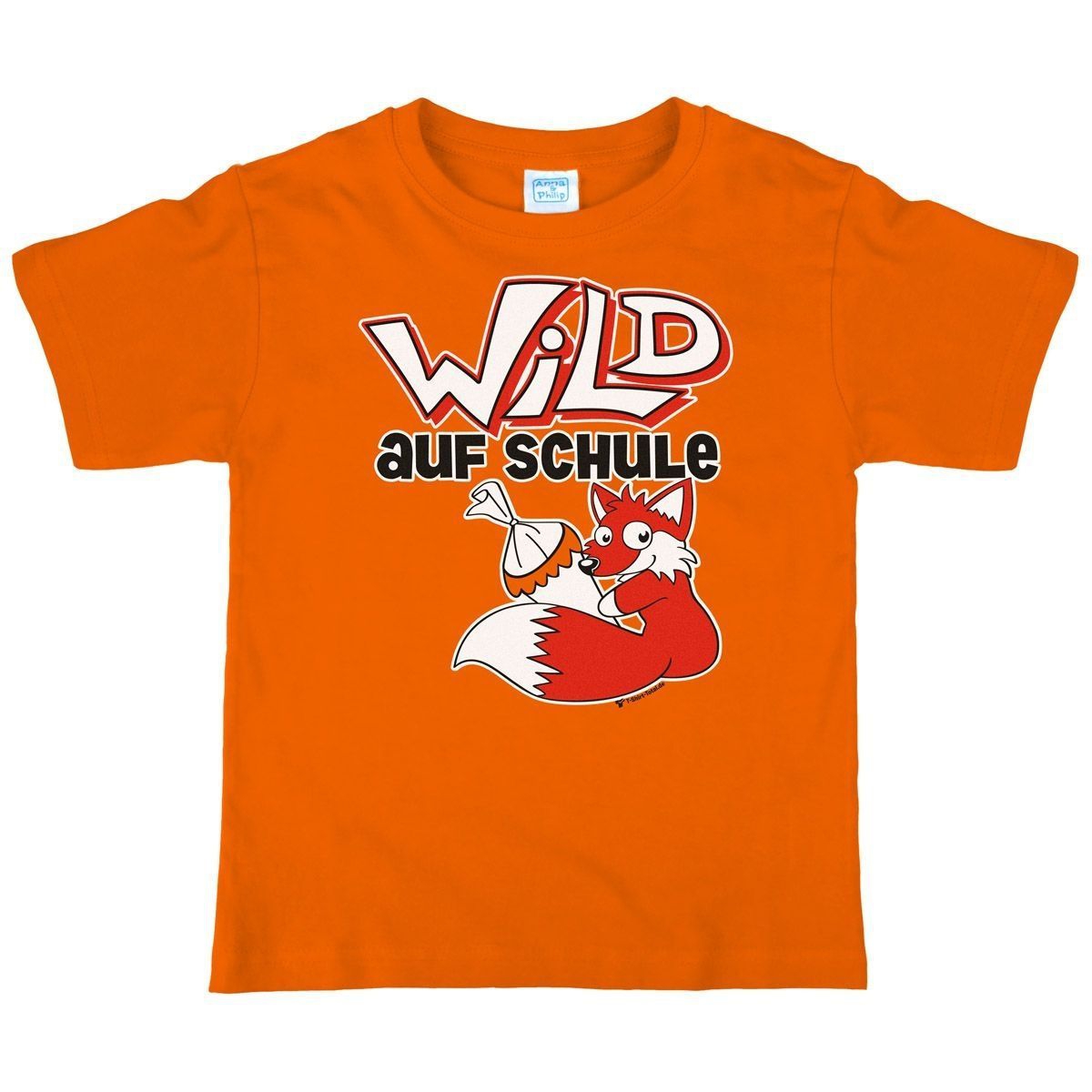 Wild auf Schule Kinder T-Shirt orange 122 / 128