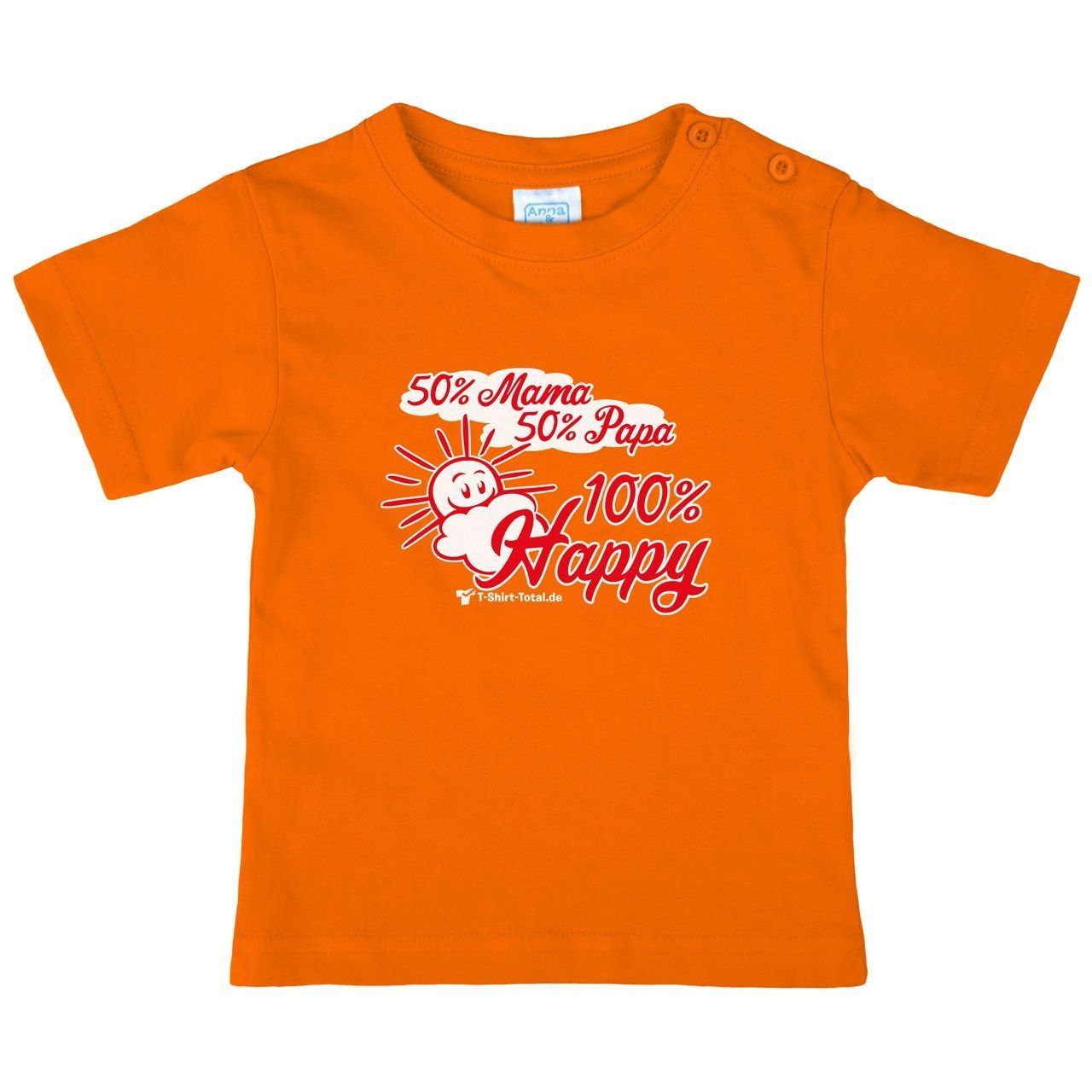100 Prozent Happy Kinder T-Shirt orange 56 / 62