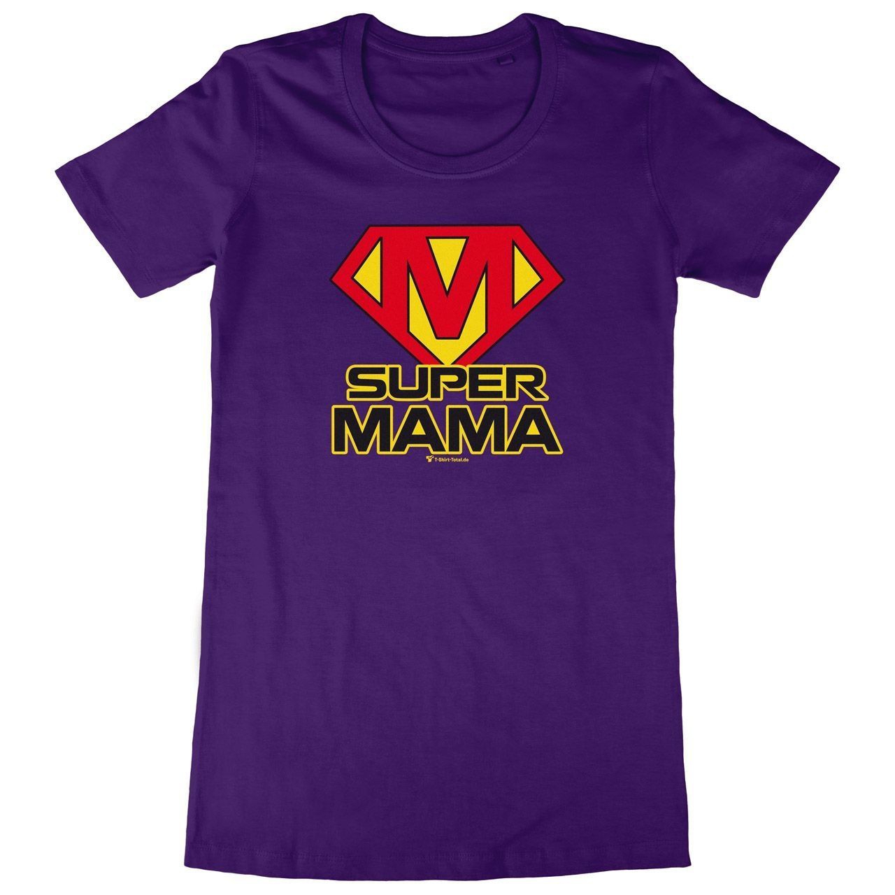 Super Mama Woman Long Shirt lila Small
