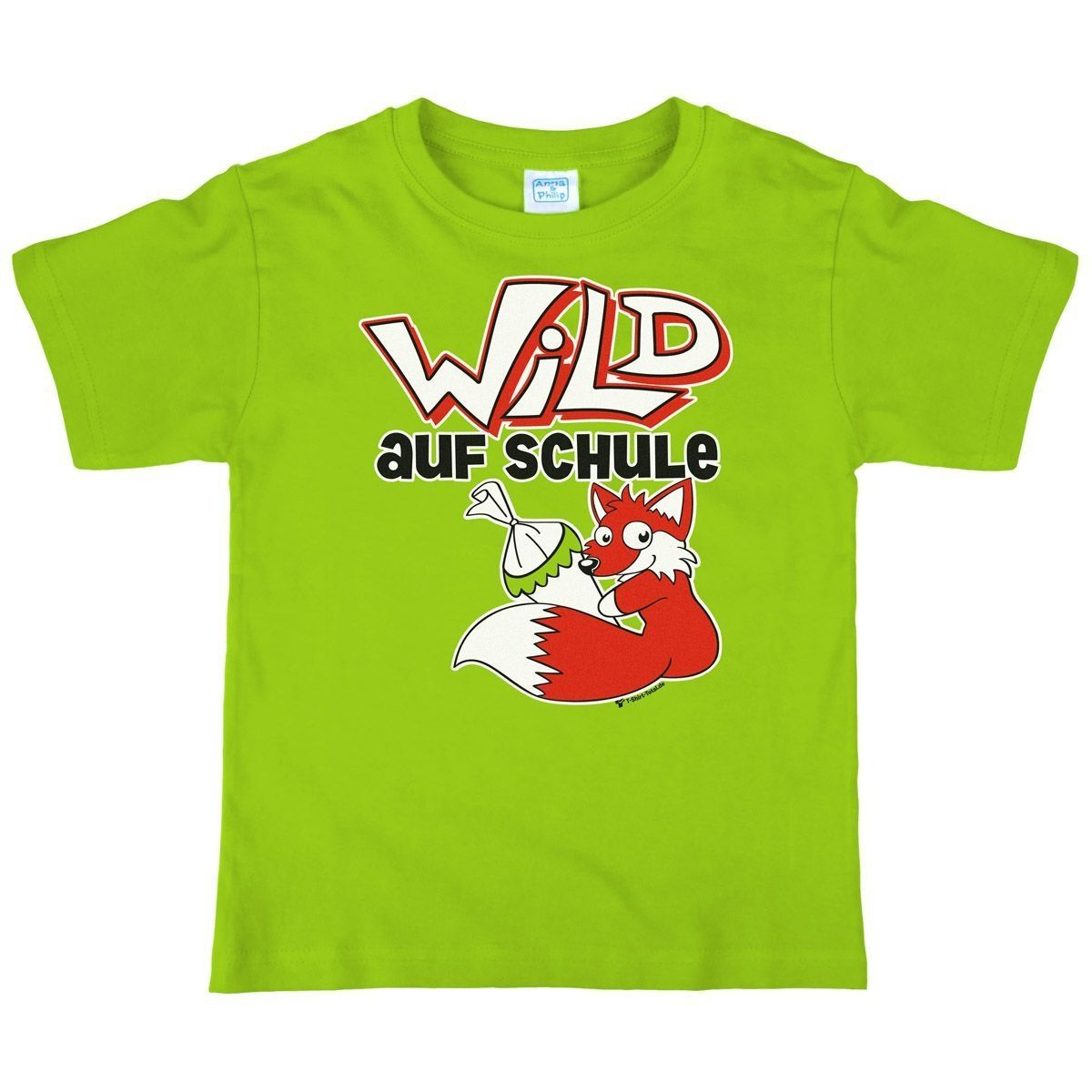 Wild auf Schule Kinder T-Shirt hellgrün 122 / 128