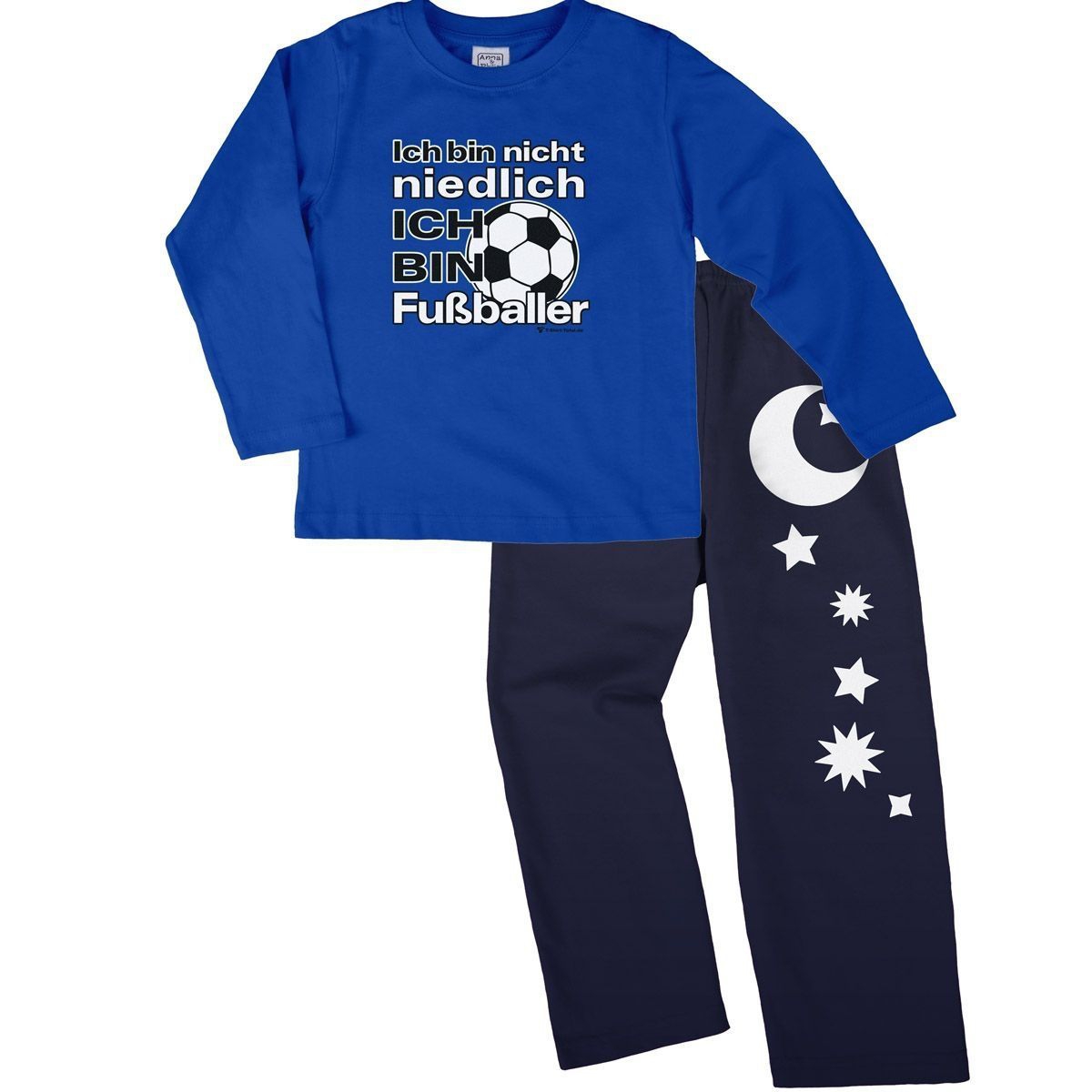 Niedlich Fußballer Pyjama Set royal / navy 110 / 116