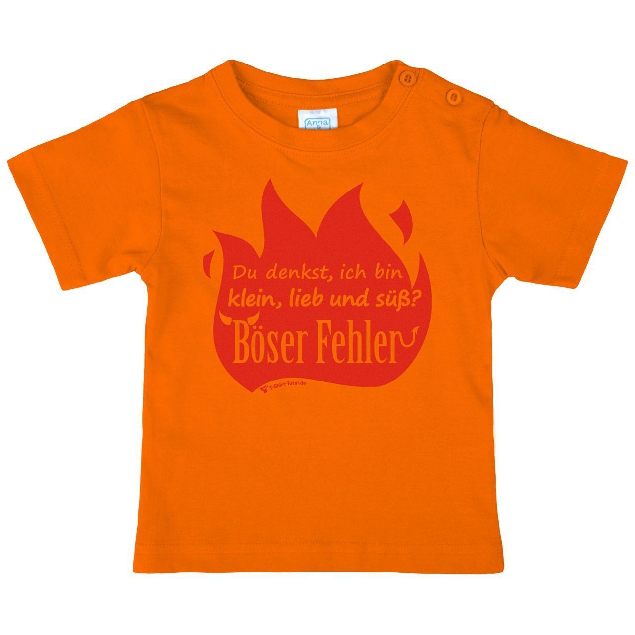 Böser Fehler Kinder T-Shirt orange 68 / 74