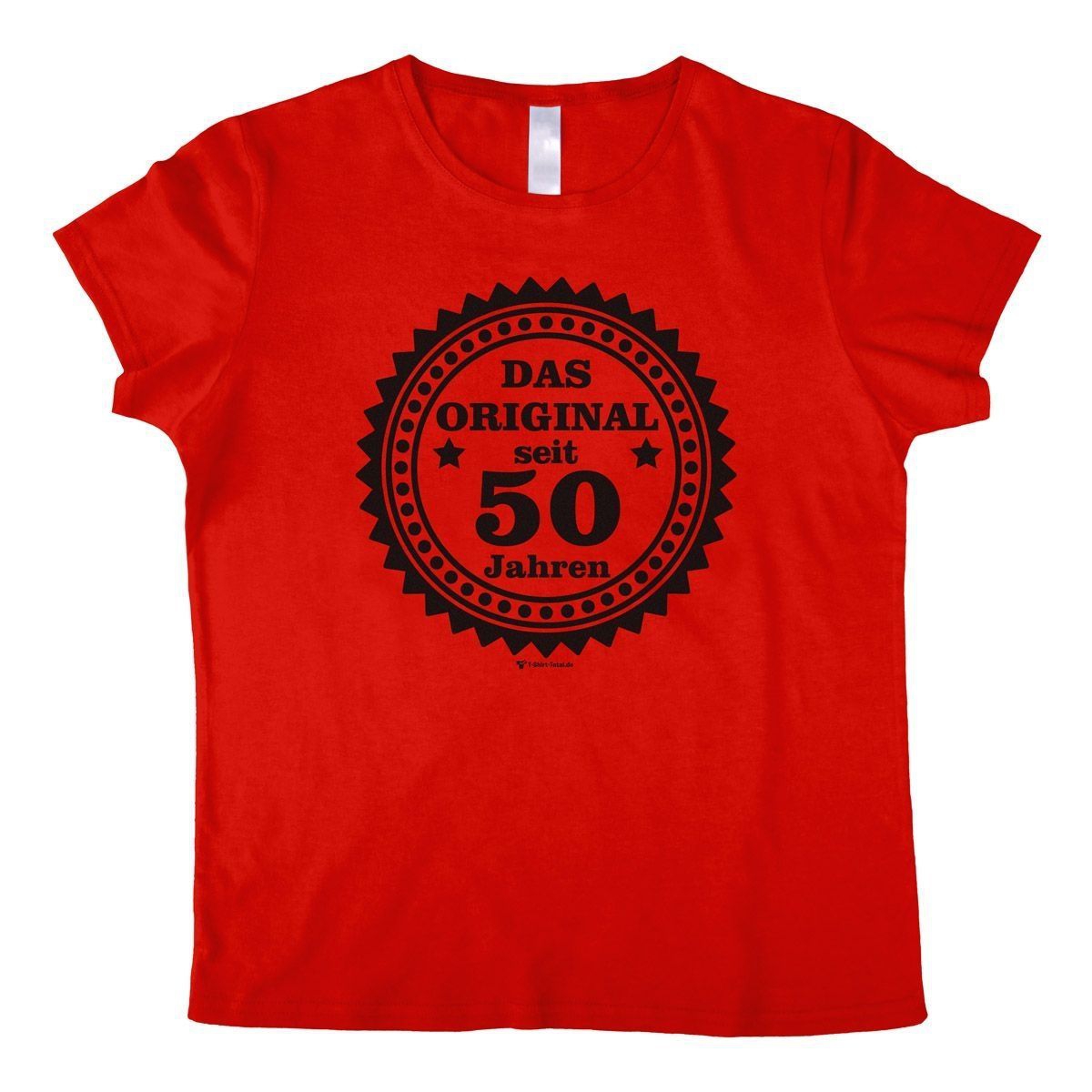 Original seit 50 Woman T-Shirt rot 2-Extra Large