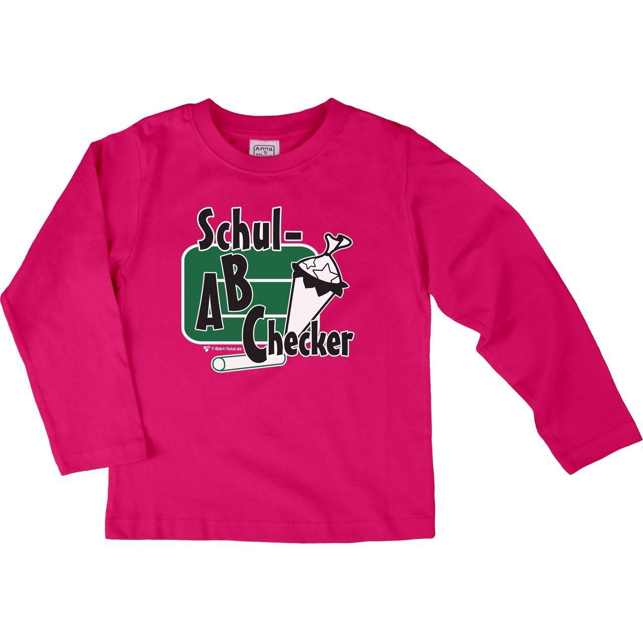 Schul ABChecker Kinder Langarm Shirt pink 122 / 128