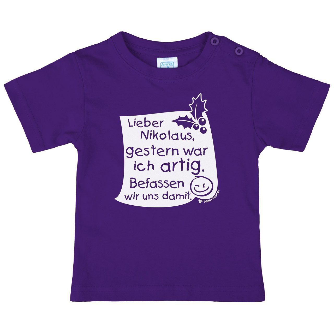 Lieber Nikolaus Kinder T-Shirt lila 98