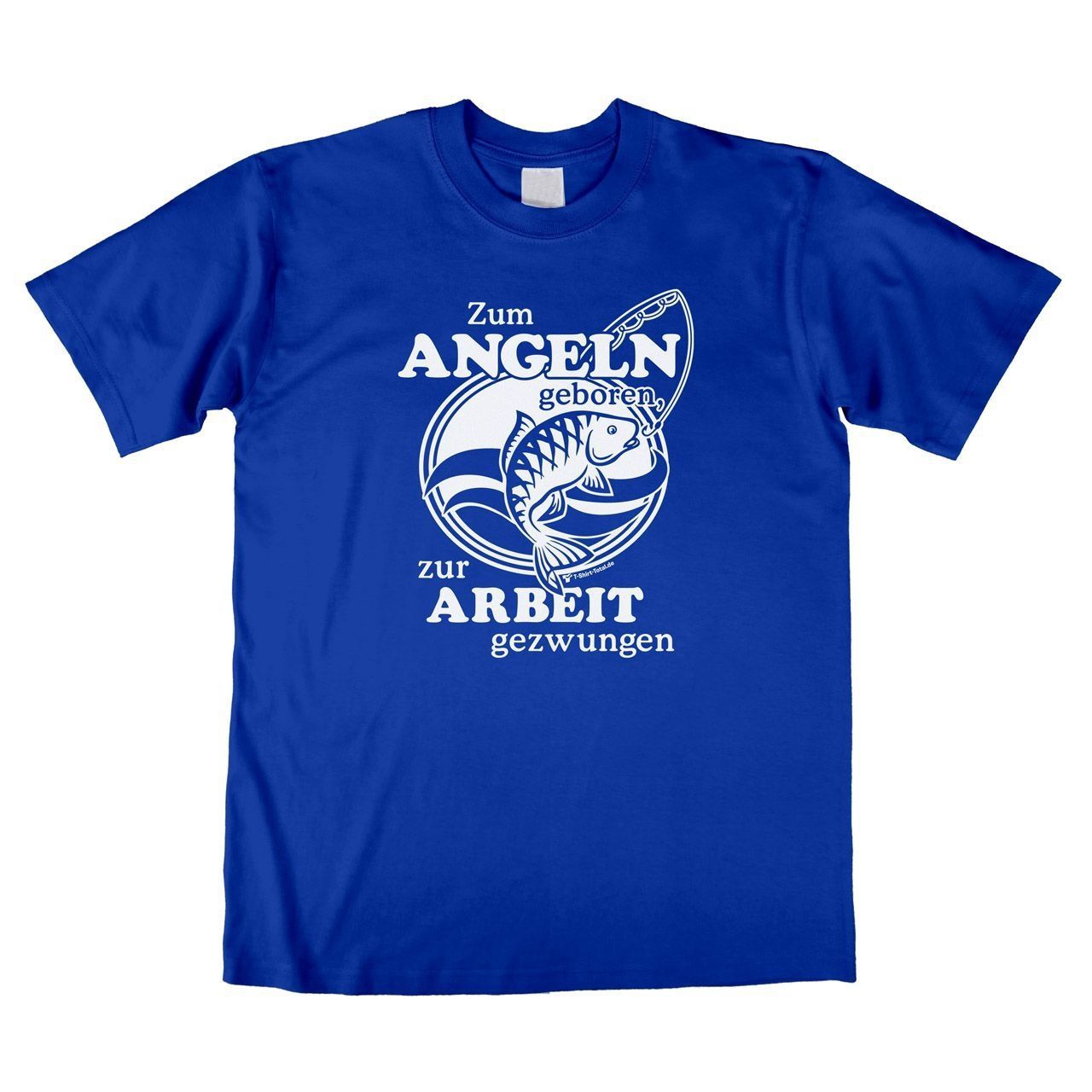 Zum Angeln geboren Unisex T-Shirt royal Large