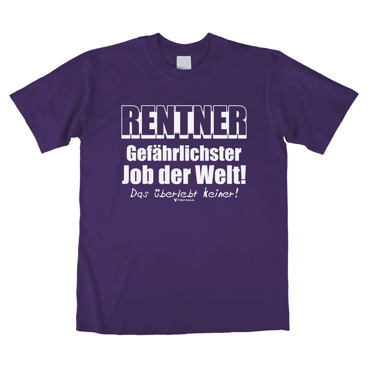 Gefährlichster Job Rentner Unisex T-Shirt lila Extra Large