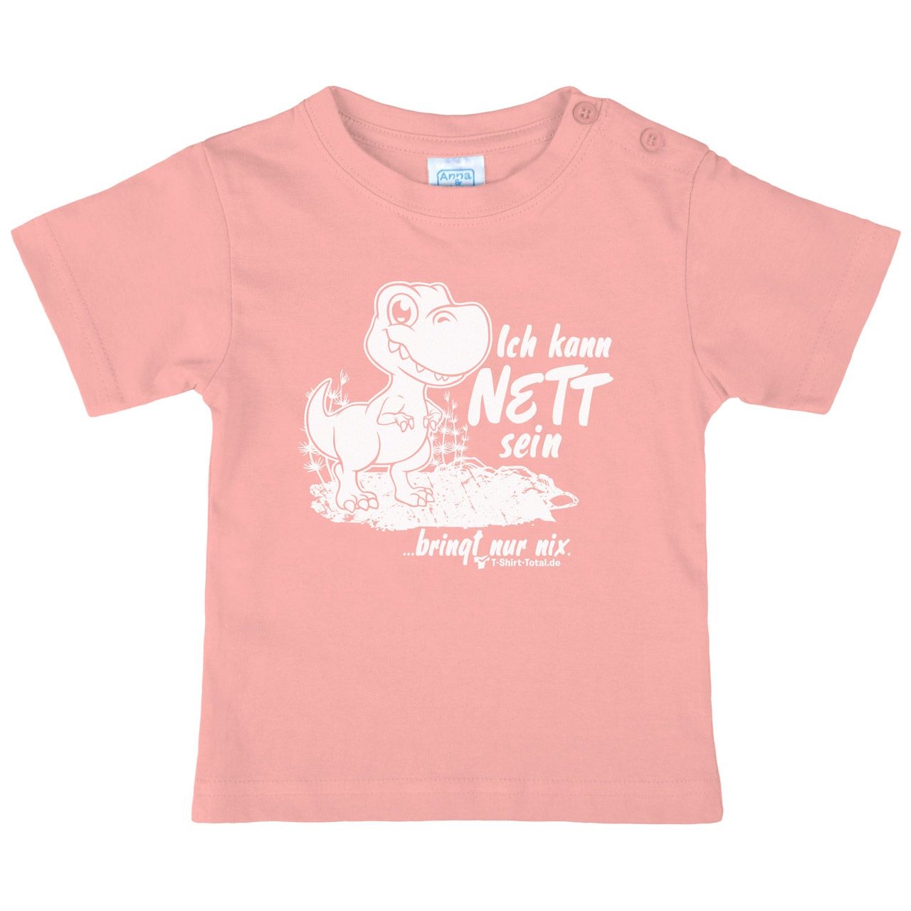 Kann nett sein Kinder T-Shirt rosa 98