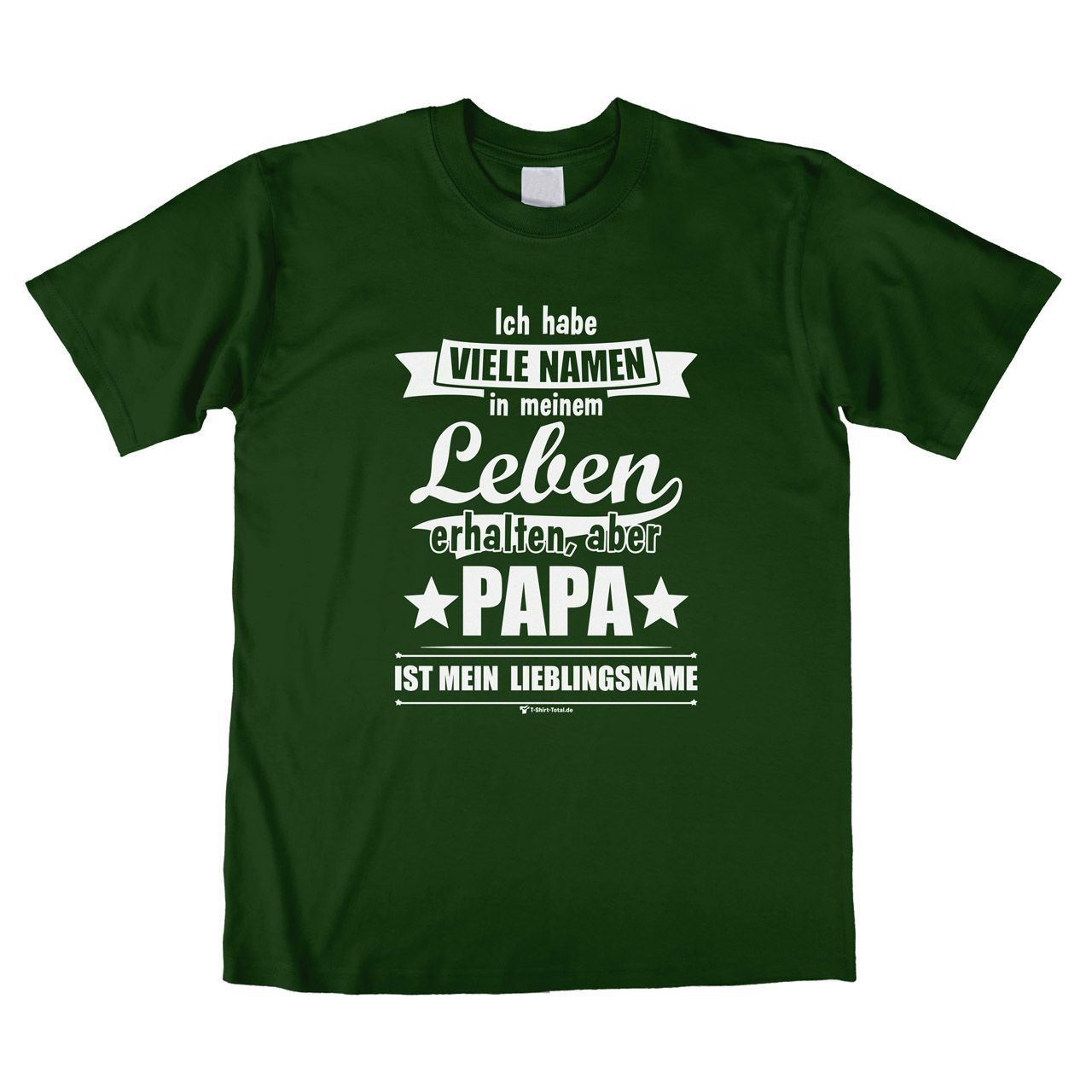 Lieblingsname Papa Unisex T-Shirt dunkelgrün Large