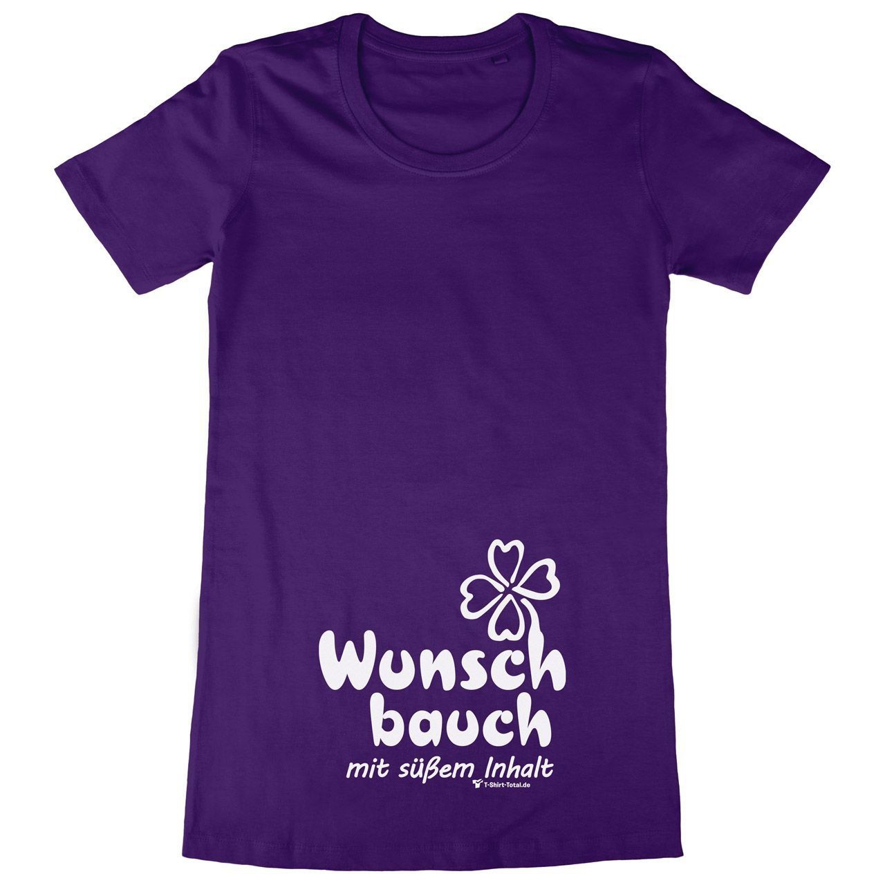 Wunschbauch Woman Long Shirt lila Extra Small