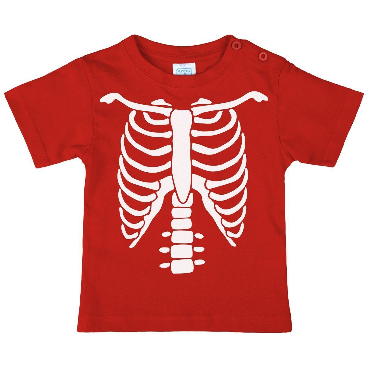Skelett Kinder T-Shirt rot 92