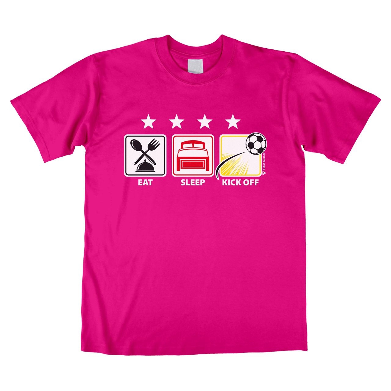 Eat Sleep Kick off Unisex T-Shirt pink Medium