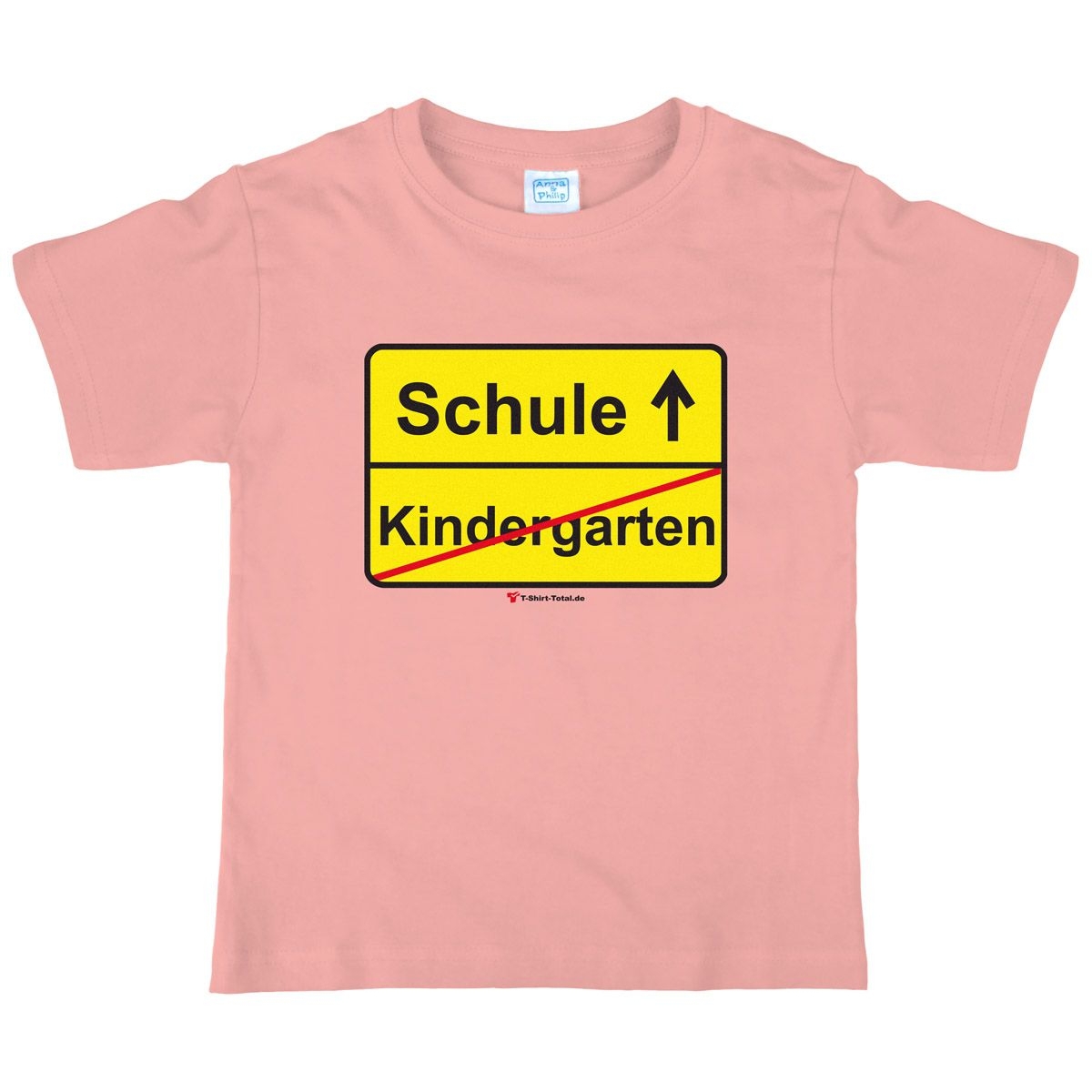 Kindergarten Schule Kinder T-Shirt mit Namen rosa 146 / 152