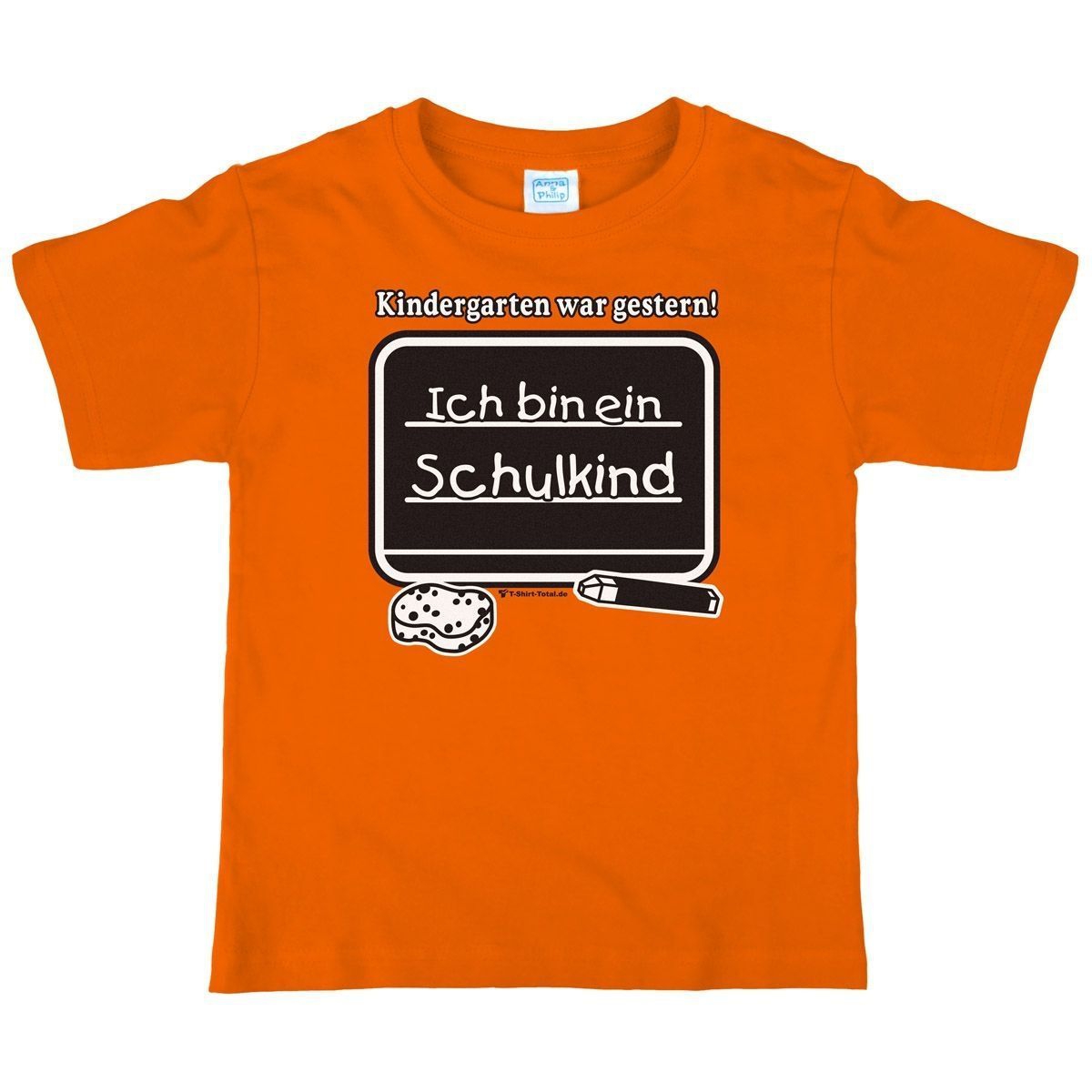 Kindergarten war gestern Kinder T-Shirt orange 122 / 128