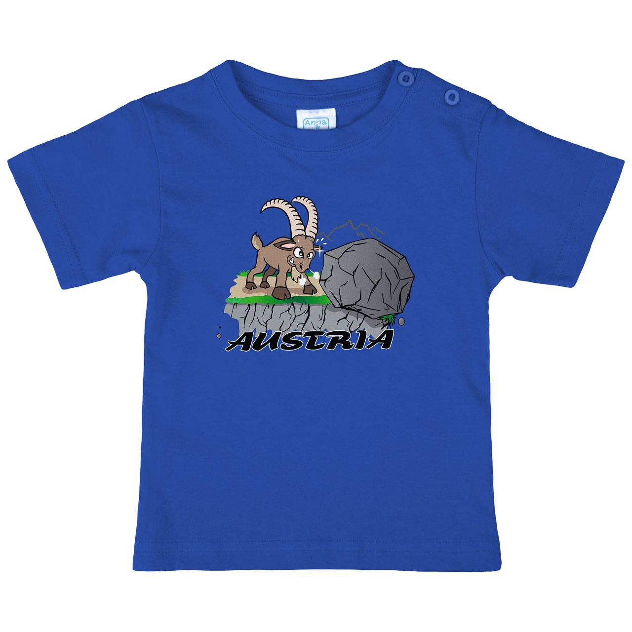 Kleiner Steinbock Felsen Austria Kinder T-Shirt royal 110 / 116