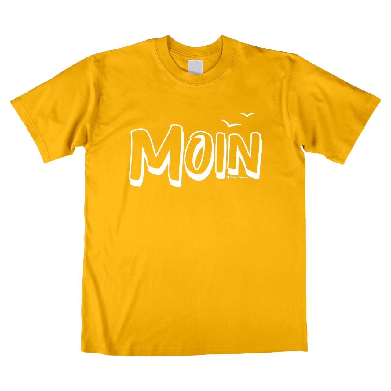 Moin mit Möwen Unisex T-Shirt gelb Large