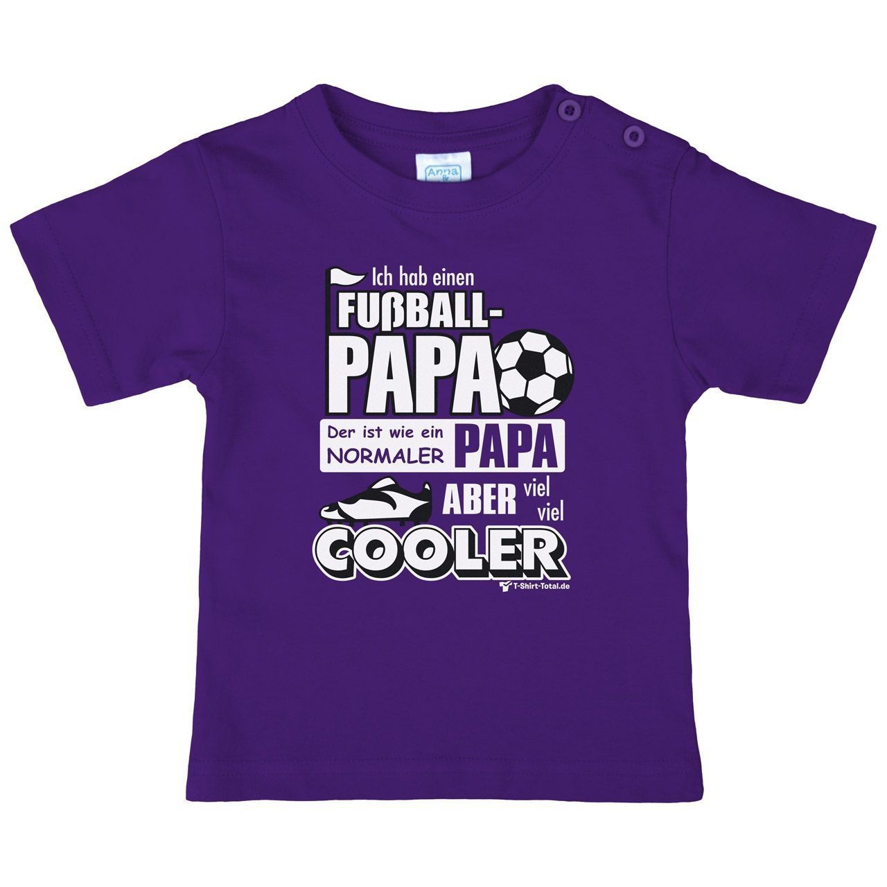 Fußball Papa Kinder T-Shirt lila 122 / 128