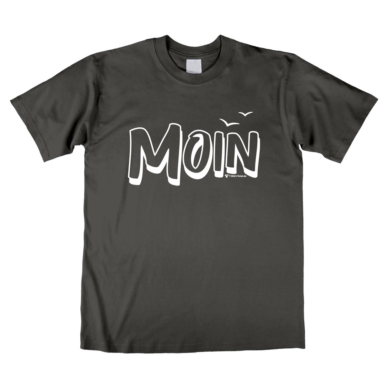 Moin mit Möwen Unisex T-Shirt grau Large