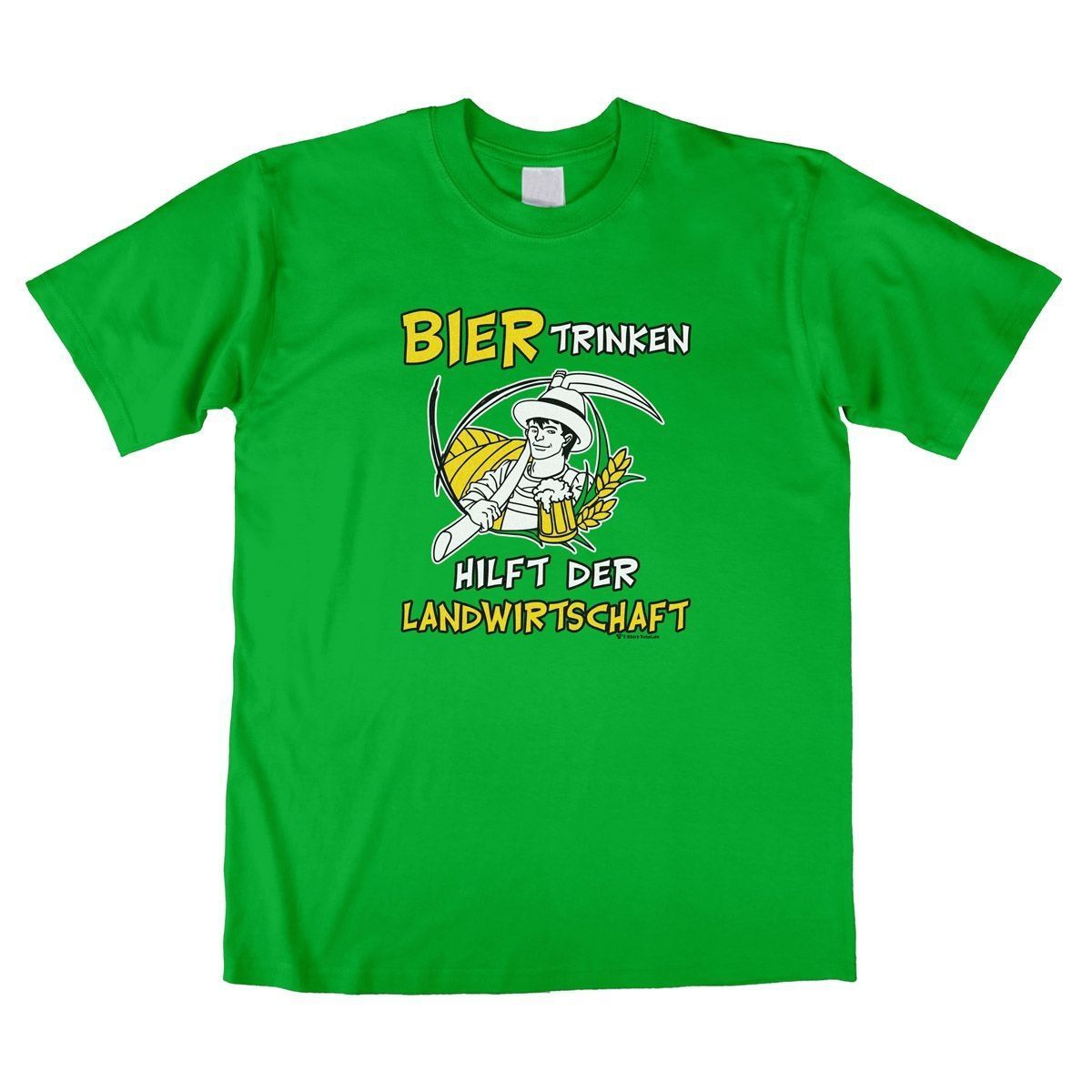 Bier hilft Unisex T-Shirt grün Extra Large