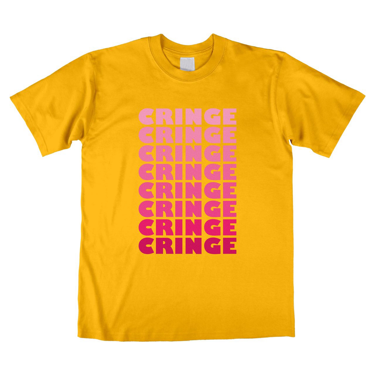 Cringe Unisex T-Shirt gelb Large