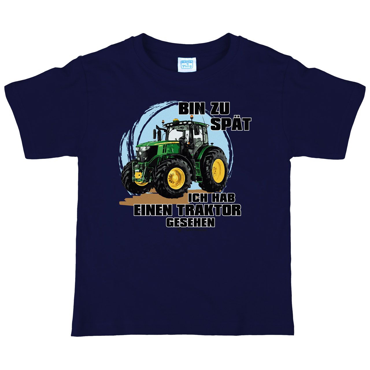 Hab einen Traktor Kinder T-Shirt navy 110 / 116