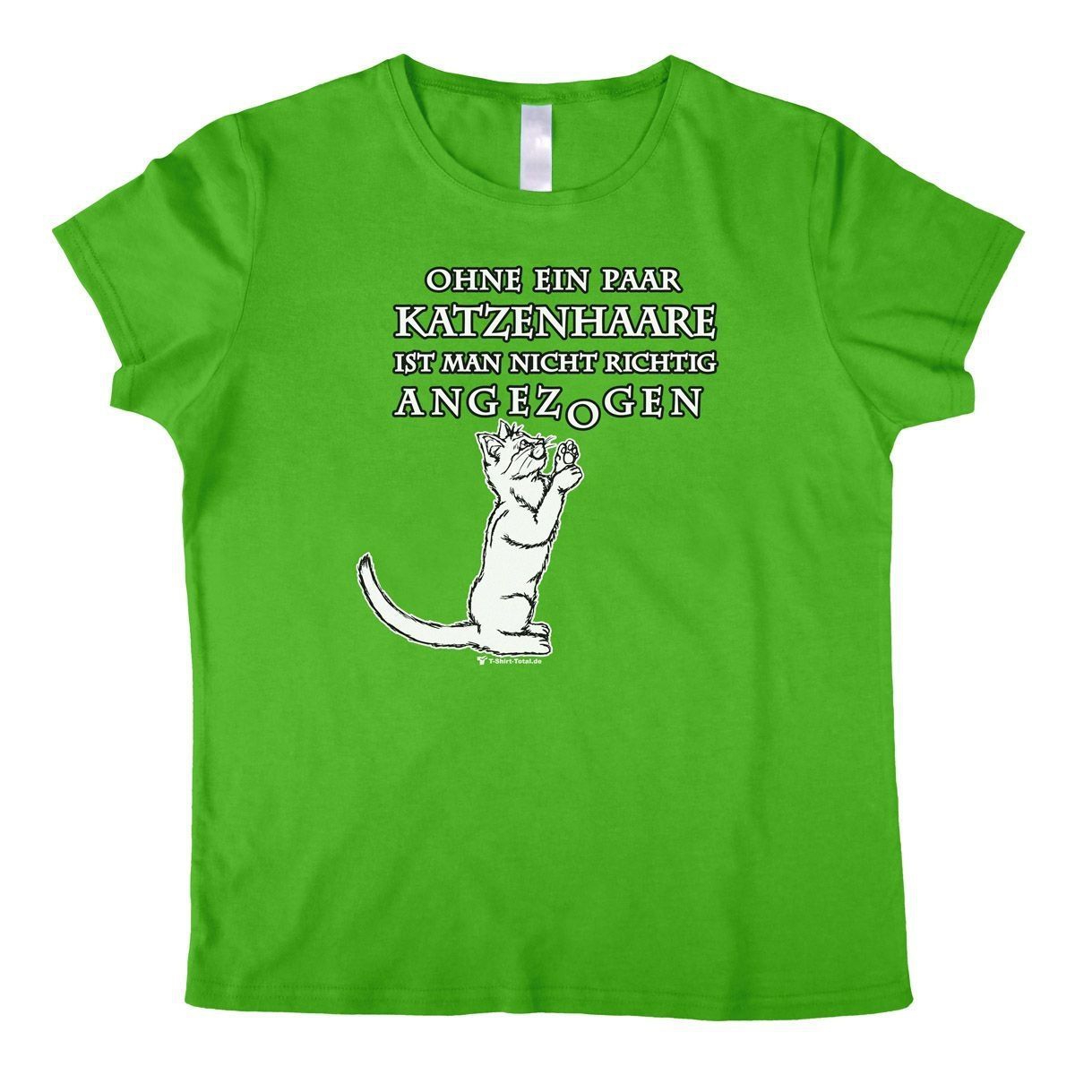 Katzenhaare Woman T-Shirt grün Large