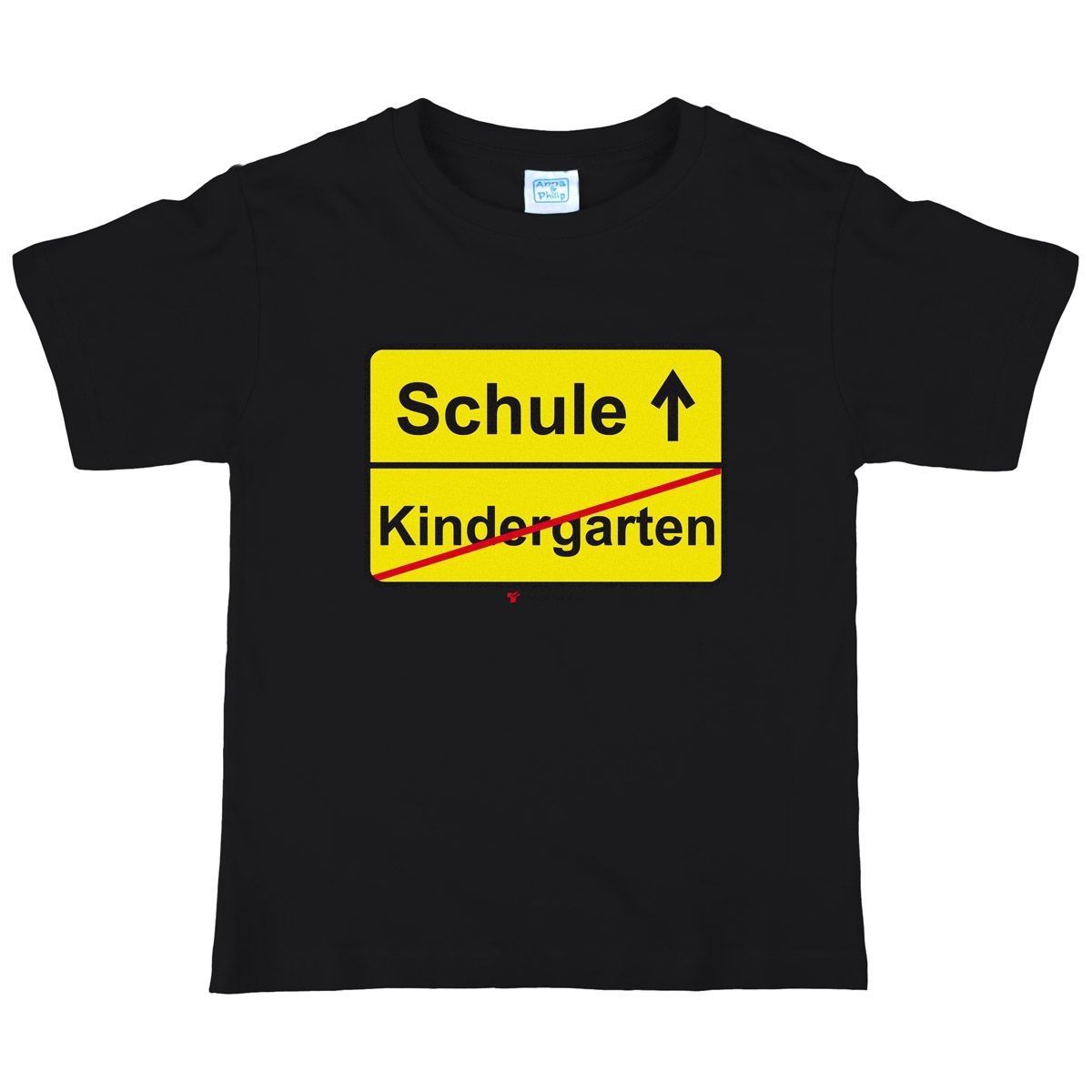 Kindergarten Schule Kinder T-Shirt schwarz 122 / 128