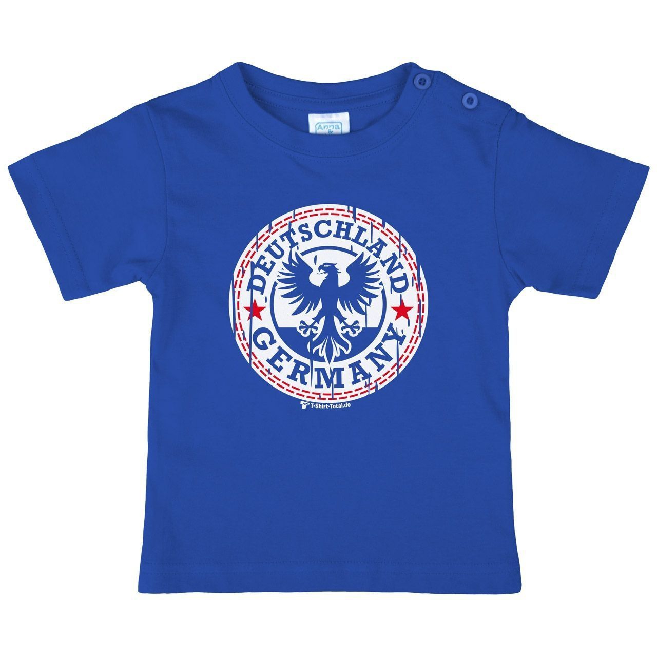 Germany Button Kinder T-Shirt royal 122 / 128