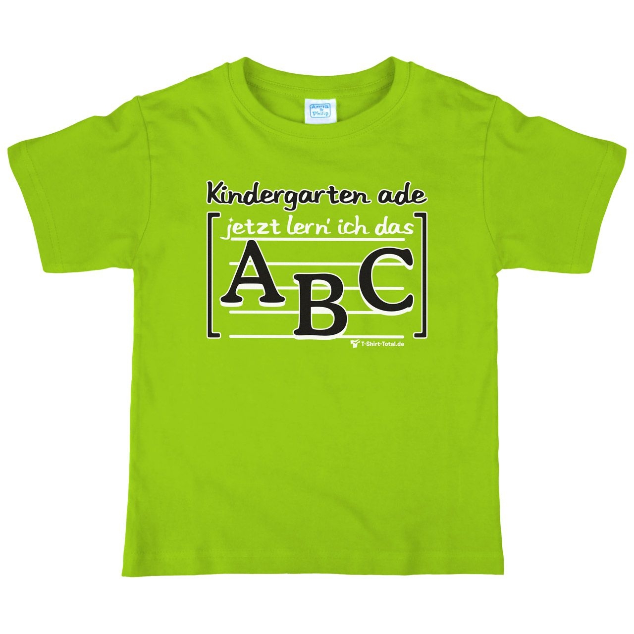 Kindergarten ade Kinder T-Shirt hellgrün 110 / 116
