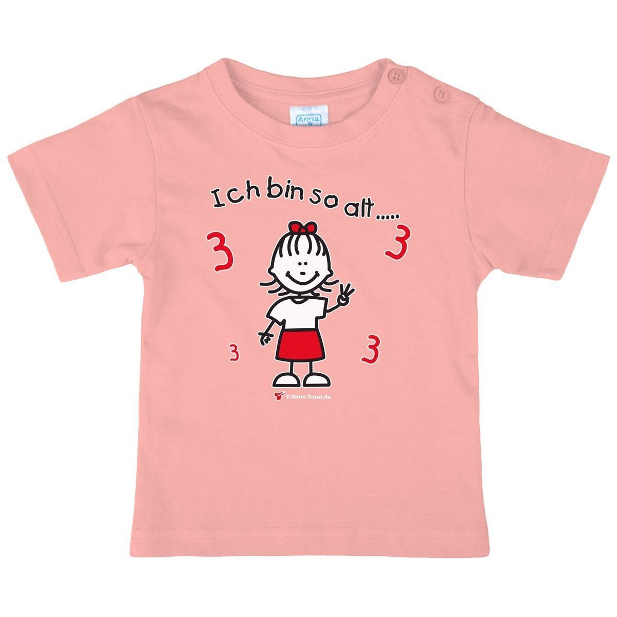 Mädchen so alt 3 Kinder T-Shirt rosa 92