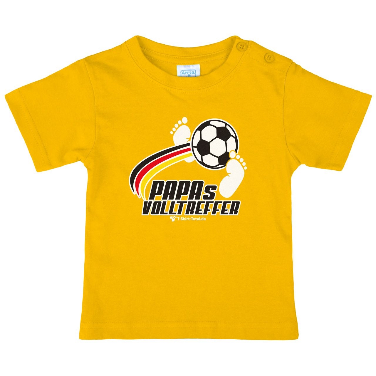 Papas Volltreffer Kinder T-Shirt gelb 56 / 62