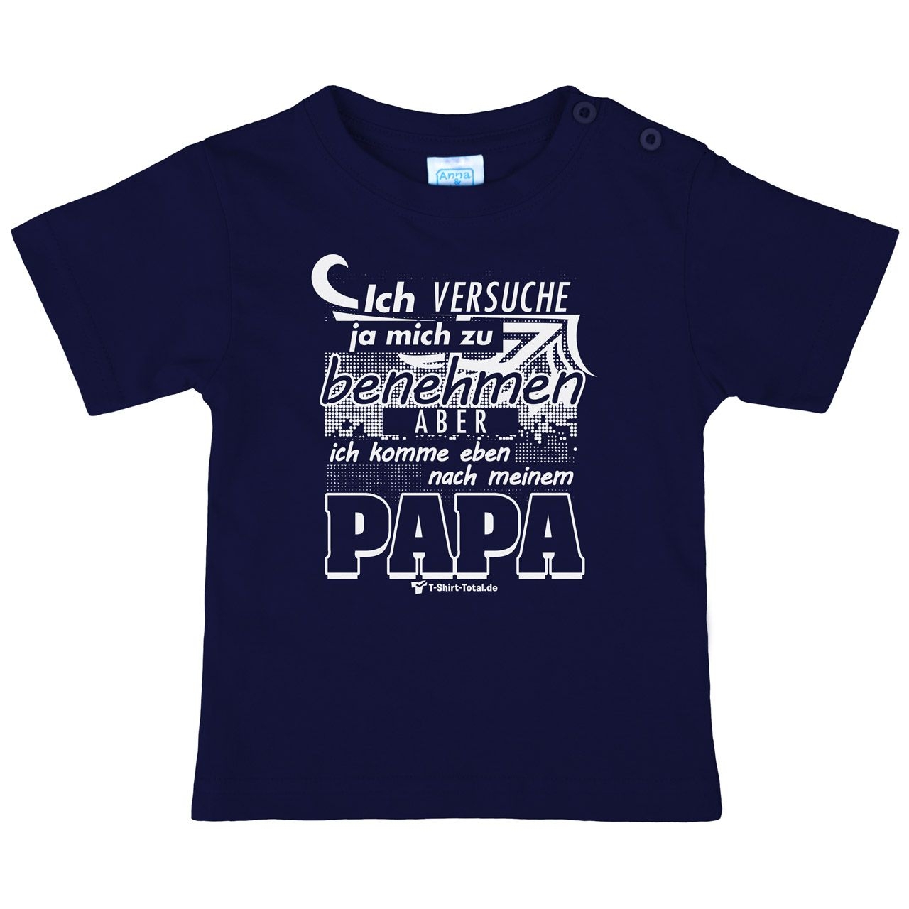 Komme nach Papa Kinder T-Shirt navy 92