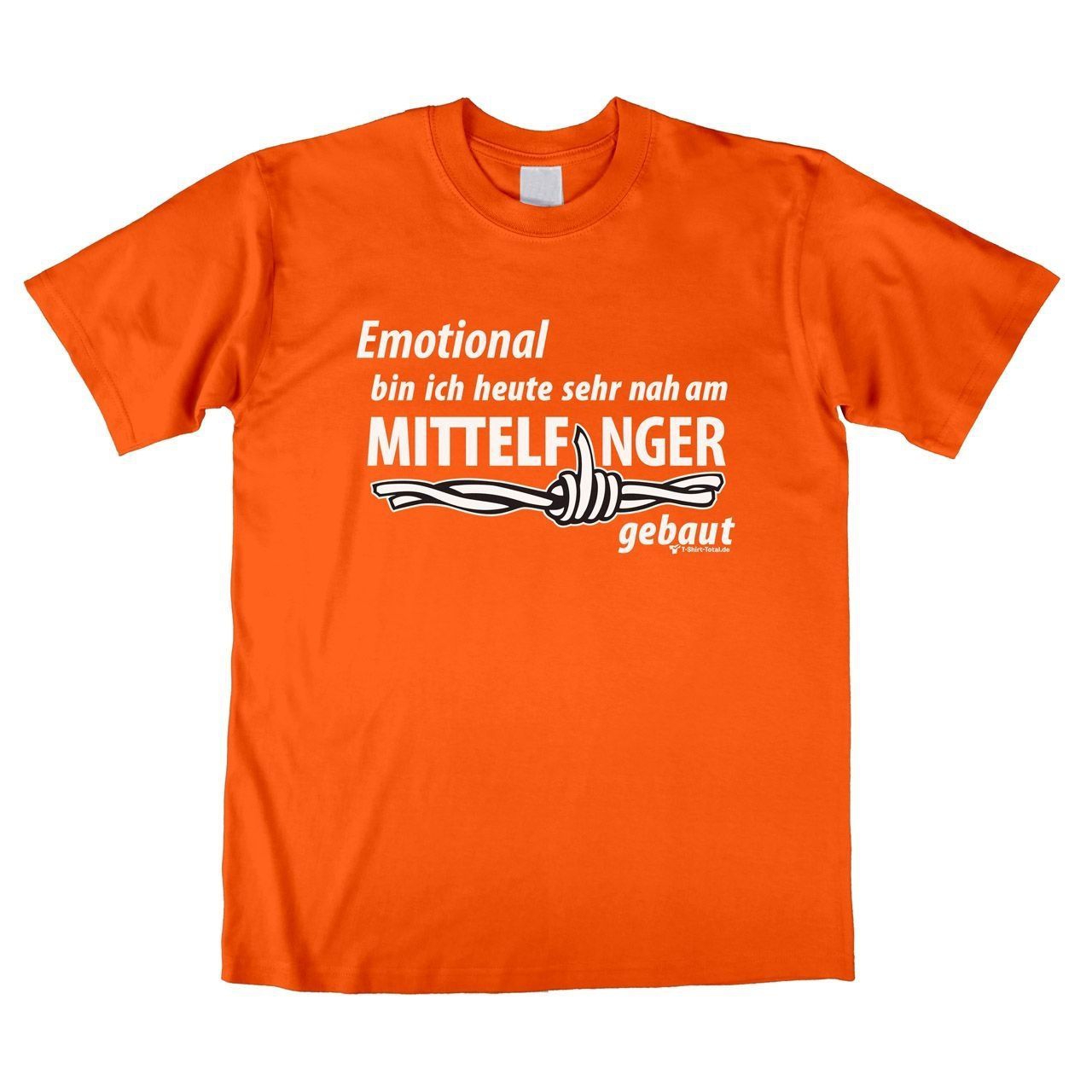 Mittelfinger Unisex T-Shirt orange Extra Large