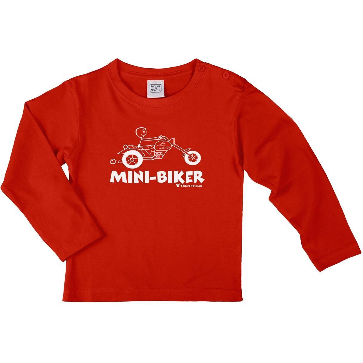 Mini Biker Kinder Langarm Shirt rot 134 / 140